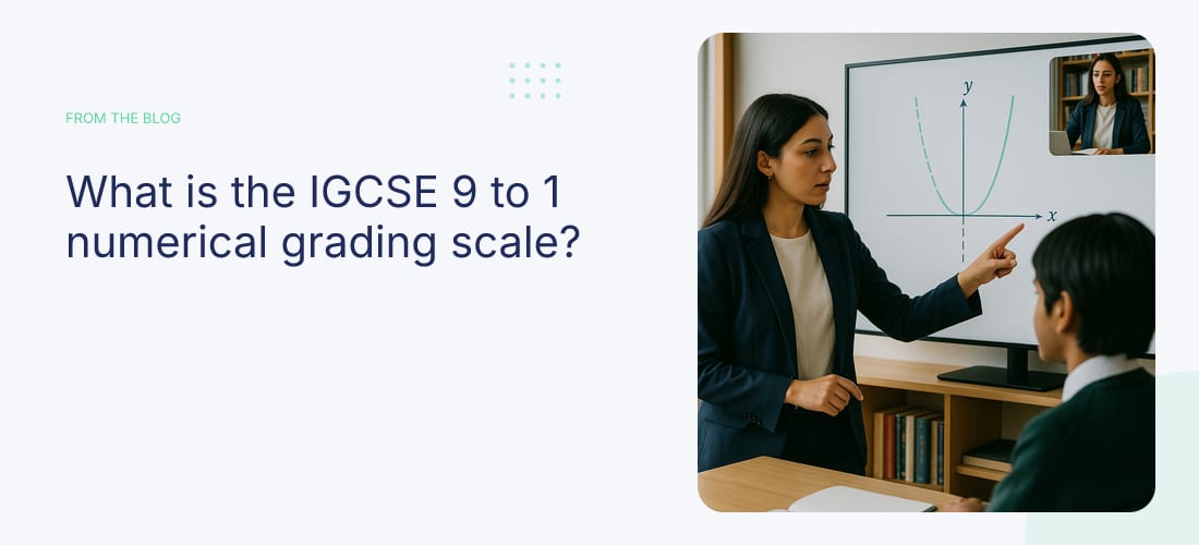 What is the IGCSE 9 to 1 numerical grading scale?