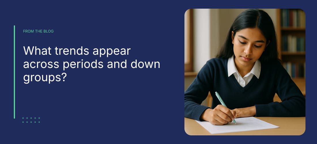 What trends appear across periods and down groups?