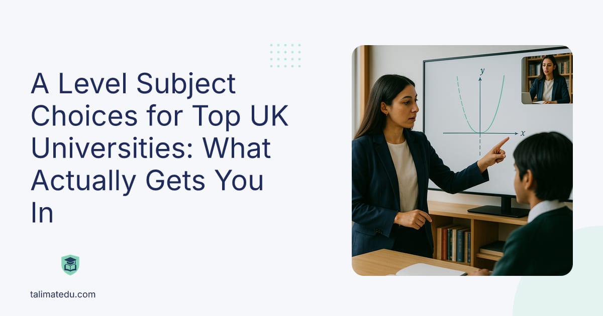 A Level Subject Choices for Top UK Universities: What Actually Gets You In