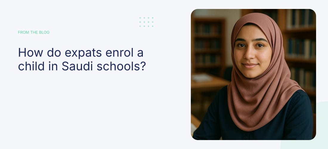 How do expats enrol a child in Saudi schools?