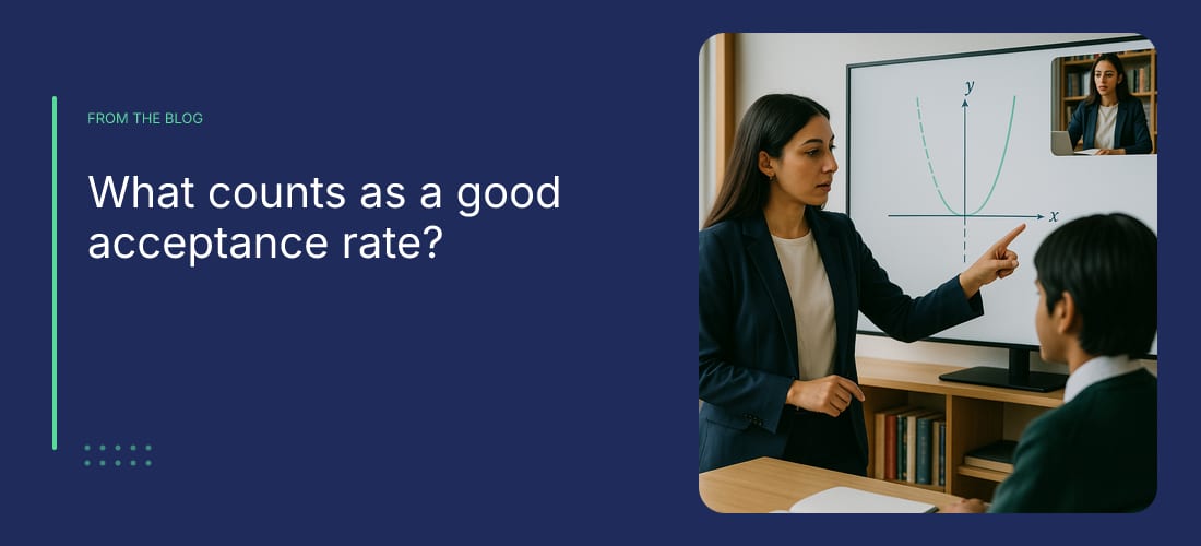 What counts as a good acceptance rate?