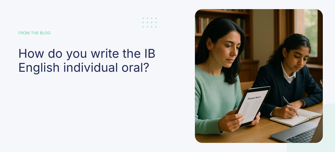 How do you write the IB English individual oral?