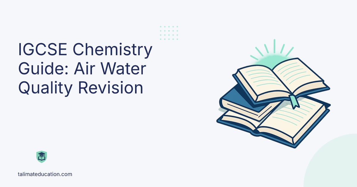IGCSE Chemistry Guide: Air Water Quality Revision